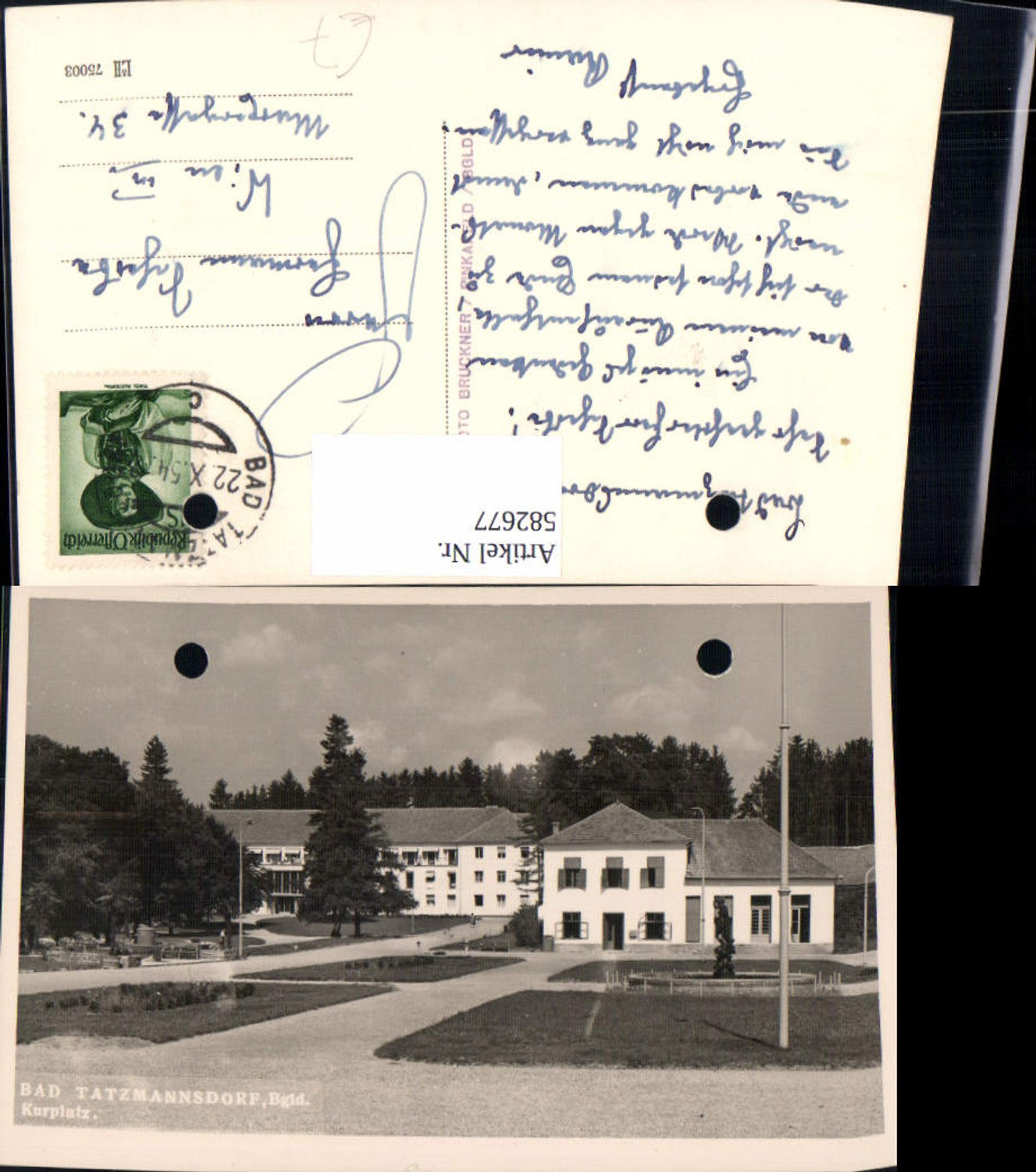 582677,Photo Ak Bad Tatzmannsdorf Kurplatz