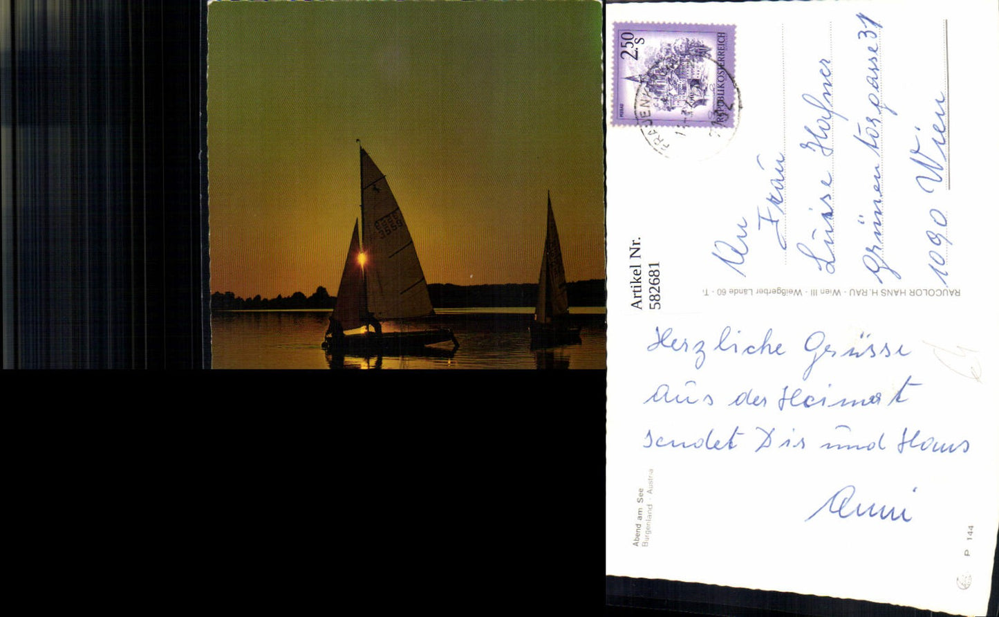 582681,Abend a. See Segelboot Segeln Frauenkirchen