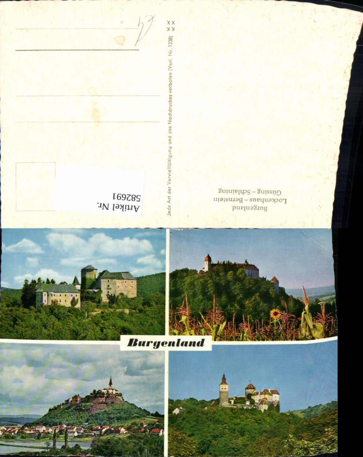 582691,Mehrbild Ak Lockenhaus Bernstein Güssing Schlaining Burg Burgen
