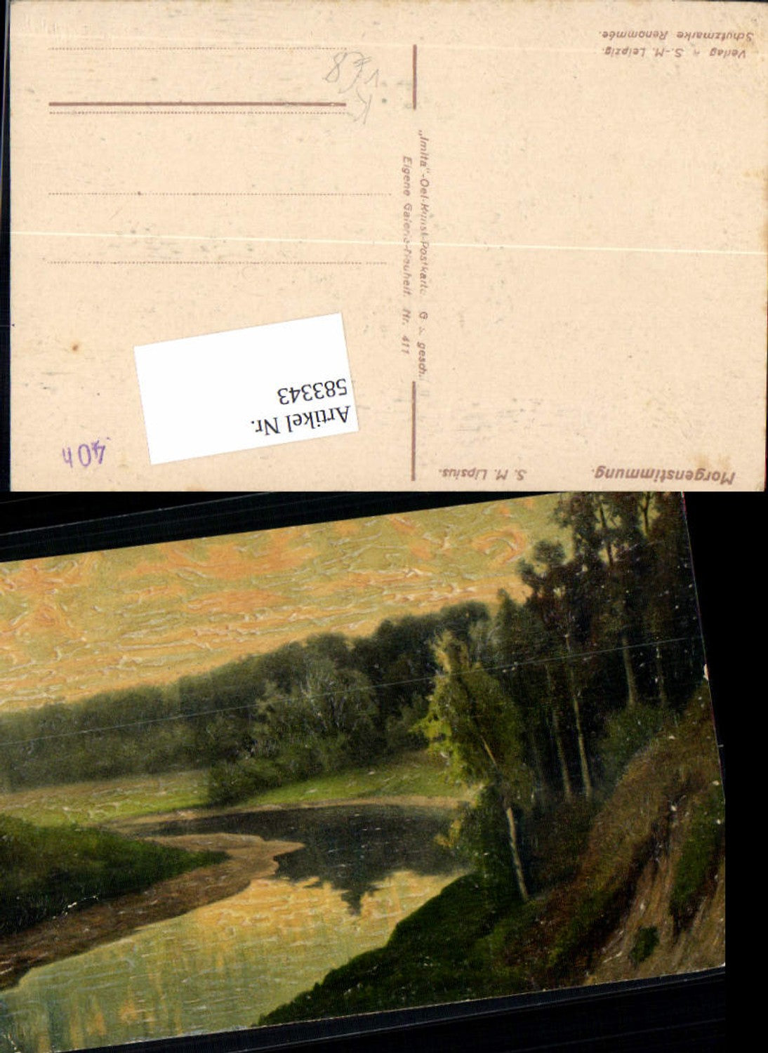 583343,Künstler AK IMITA Ölgemälde Oel Kunst S.M. Lipsius