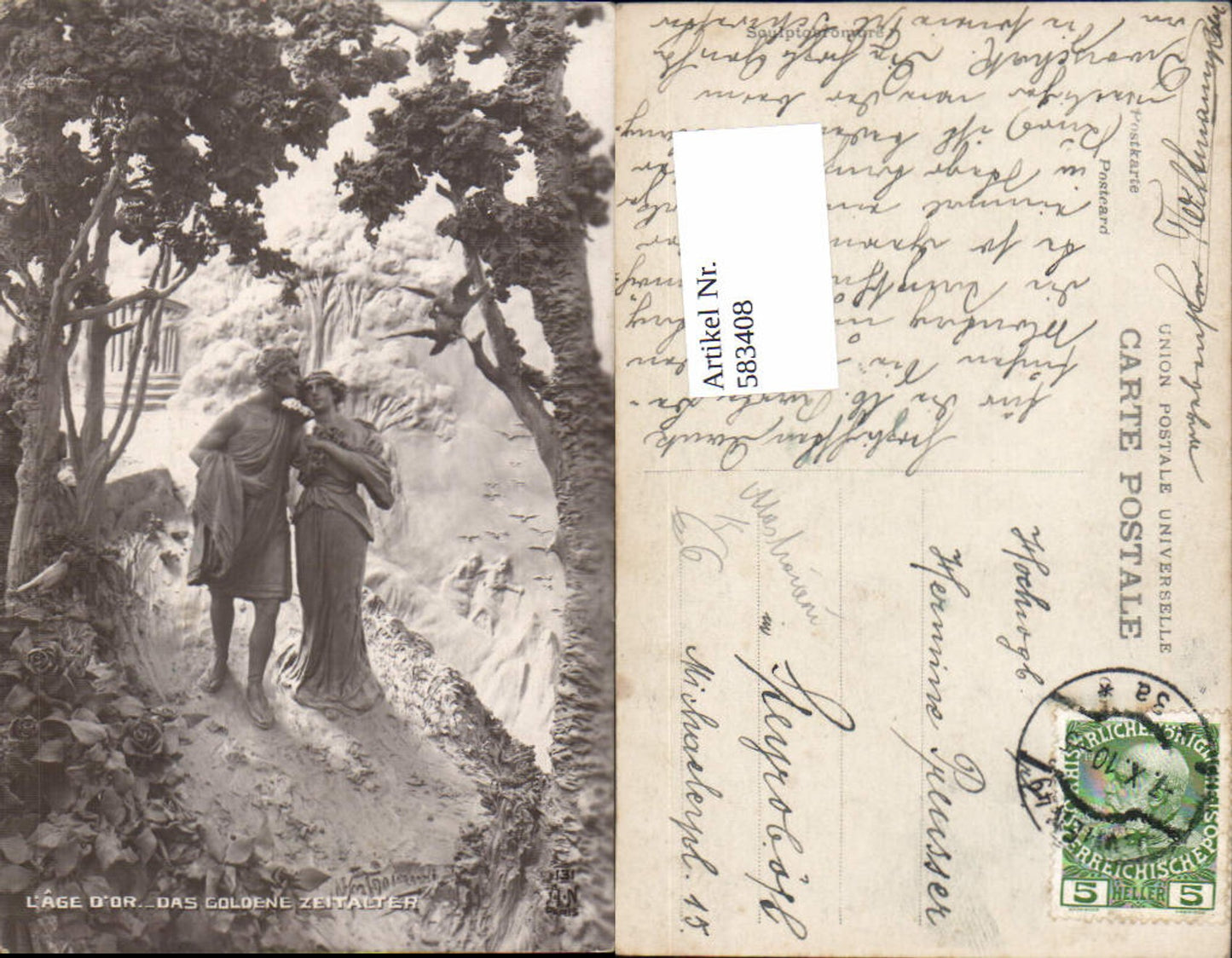 583408,Künstler AK Mastroianni Goldene Zeitalter Jugendstil Art Nouveau