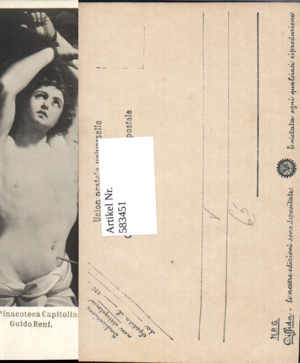 583451,Fotokunst NPG Roma Rom S. Sebastiano Guido Reni
