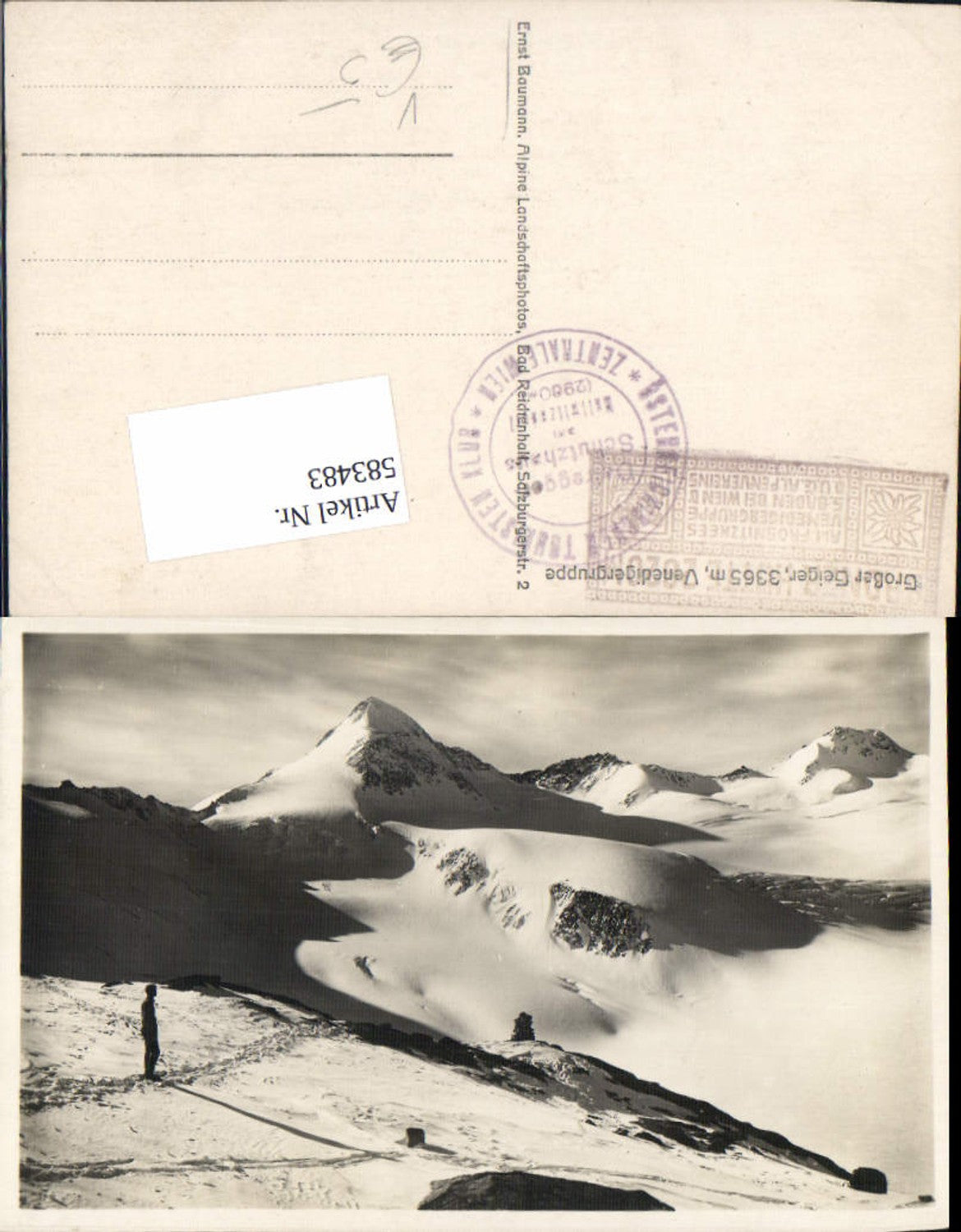583483,Fotokunst Ernst Baumann Brambach Neukirchen Großvenediger Skifahrer Ski