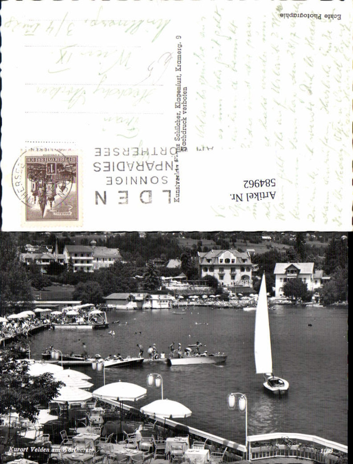 584962,Velden am Wörthersee Hafen Segelschiff