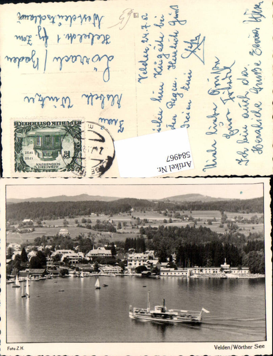 584967,Velden am Wörthersee Dampfer Schiff Hotels pub Kunz-Ruda
