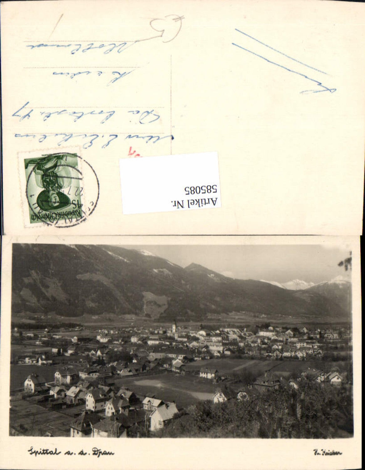 585085, Photo Ak Spittal an der Drau Totale