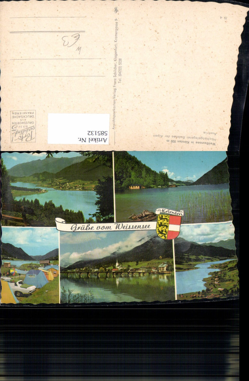 585132, Multi-image Ak Weißensee Camping Municipality of Weißensee