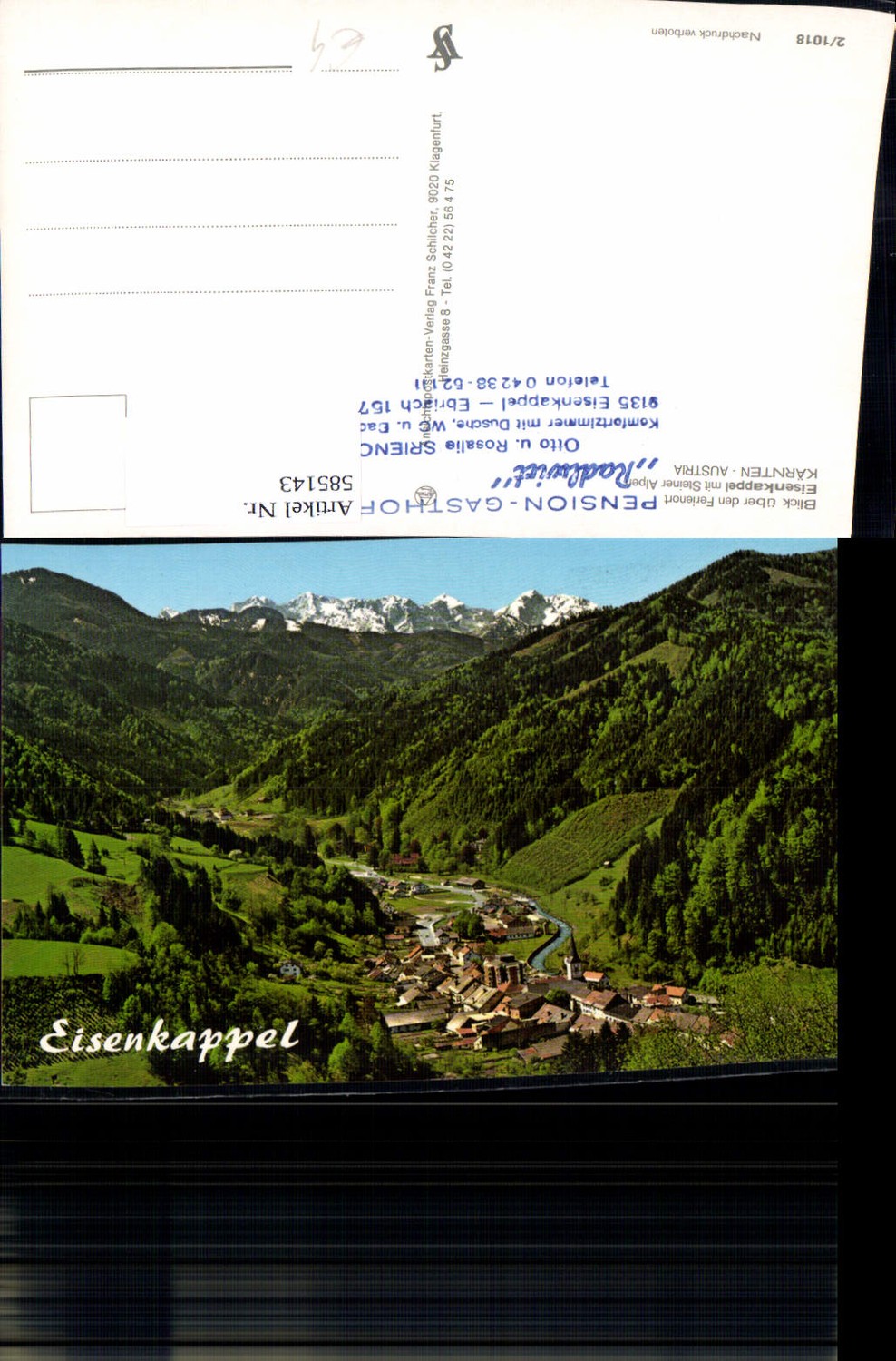 585143,Eisenkappel-Vellach Eisenkappel m. Steiner Alpe Totale