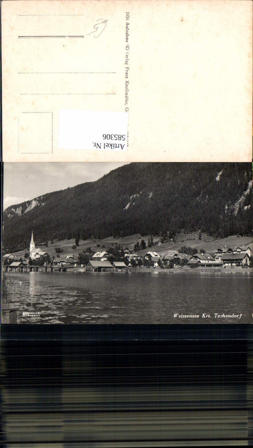 585306, Photo Ak Weißensee Techendorf