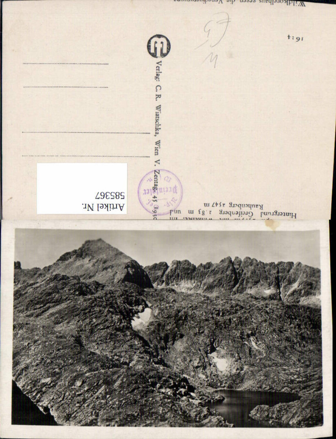 585367,Wildkogelhaus geg. d. Venedigergruppe Neukirchen am Großvenediger