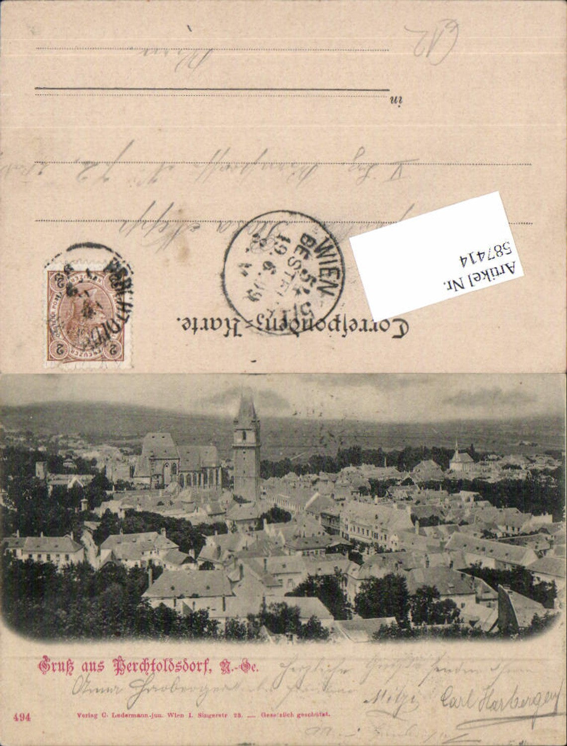 587414,Litho Perchtoldsdorf Ansicht