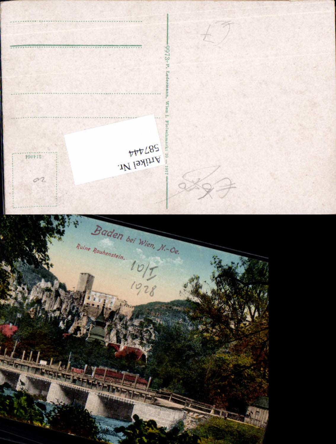 587444,Baden b. Wien Ruine Rauhenstein