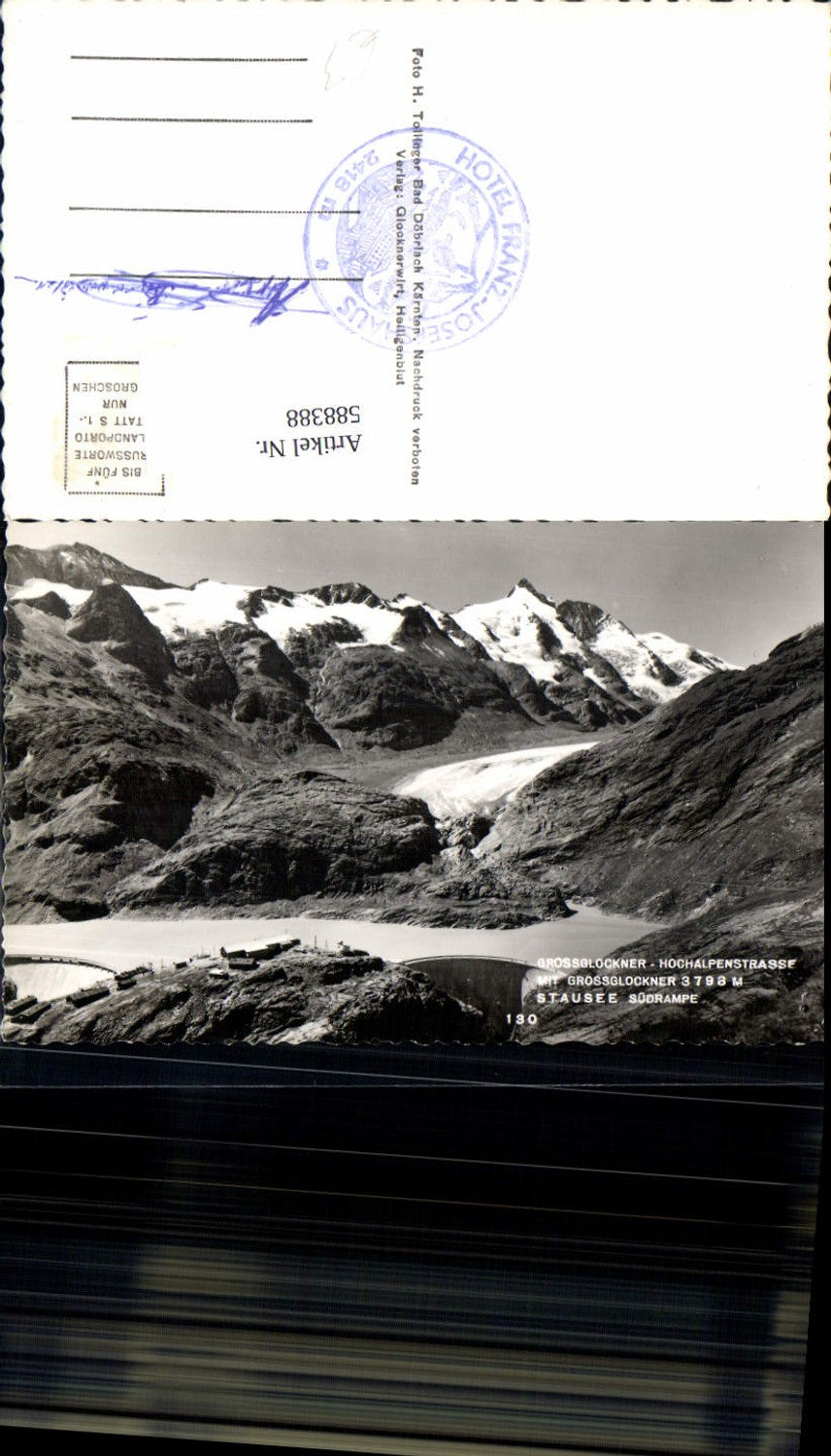 588388,Grossglockner Hochalpenstrasse Heiligenblut Südrampe Stausee