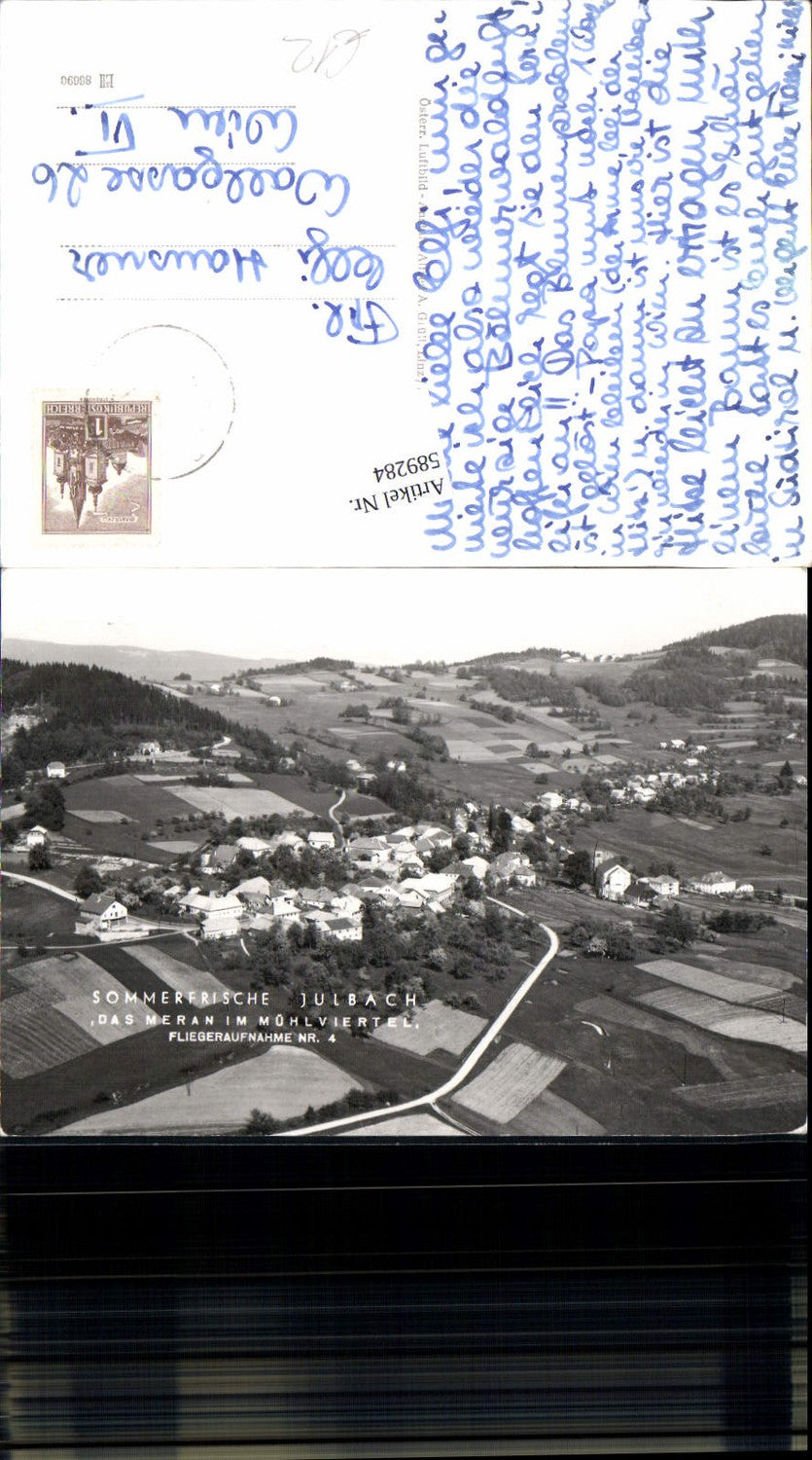 589284, great aerial photograph of Julbach in the Mühlviertel near Rohrbach