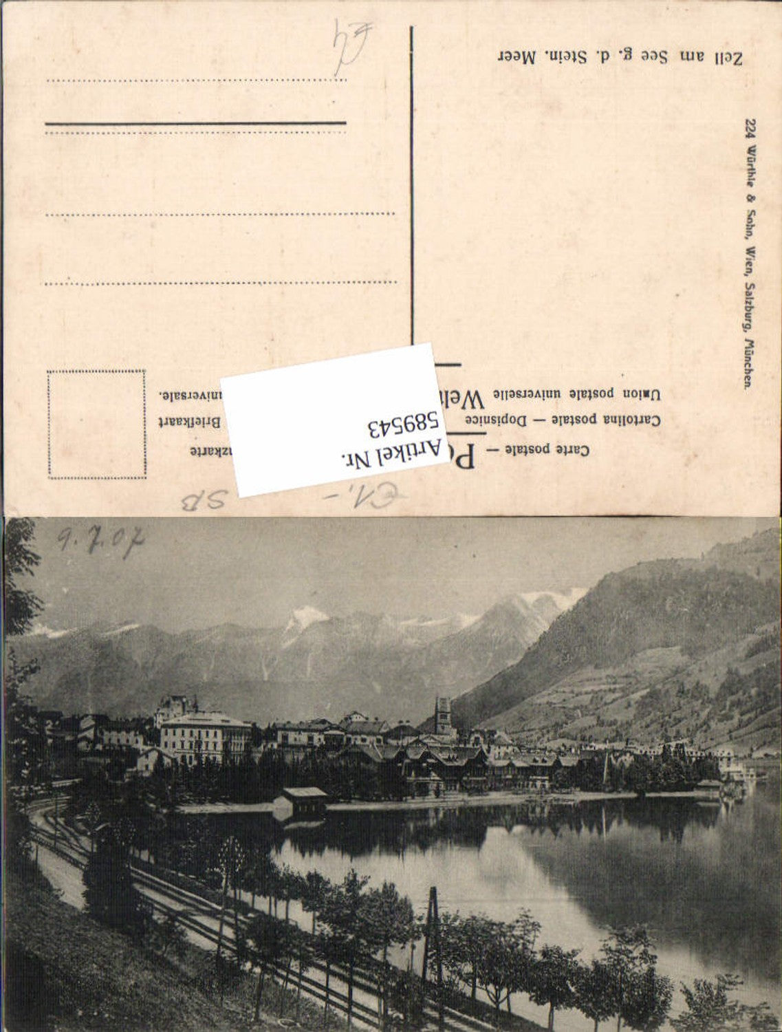 589543,Zell am See Detailansicht Bahnstrecke