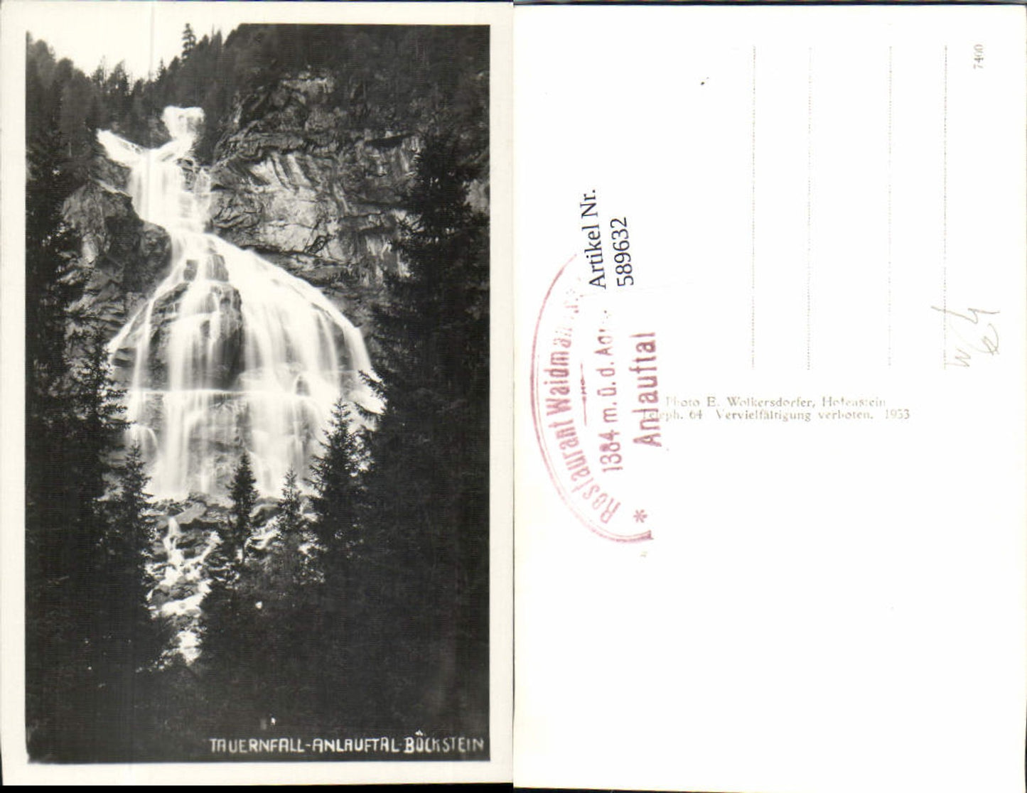 589632, Böckstein near Bad Gastein, Bad Gastein, Anlauftal, Tauernfall