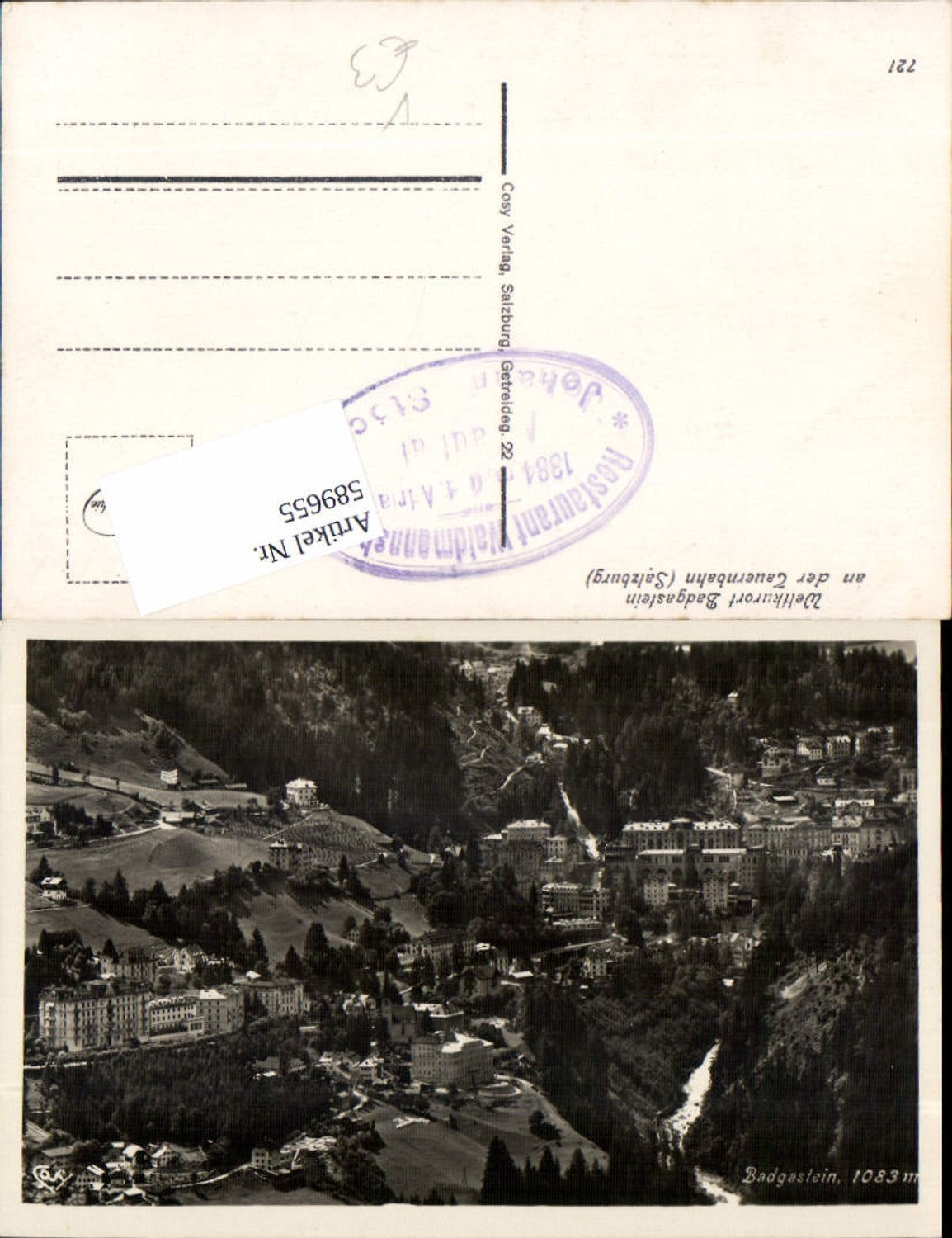 589655,Badgastein Bad Gastein pub Cosy 721