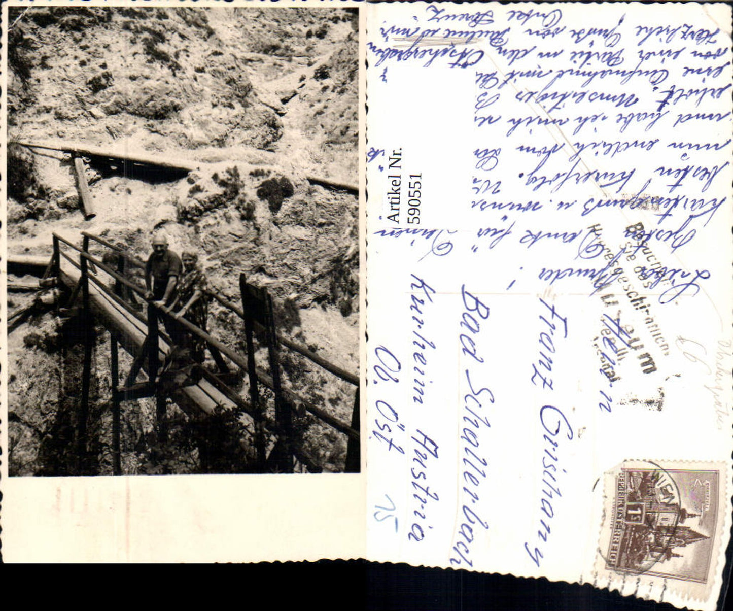 590551,Foto Ak Ötschergräben Ansicht Brücke b. Mitterbach am Erlaufsee