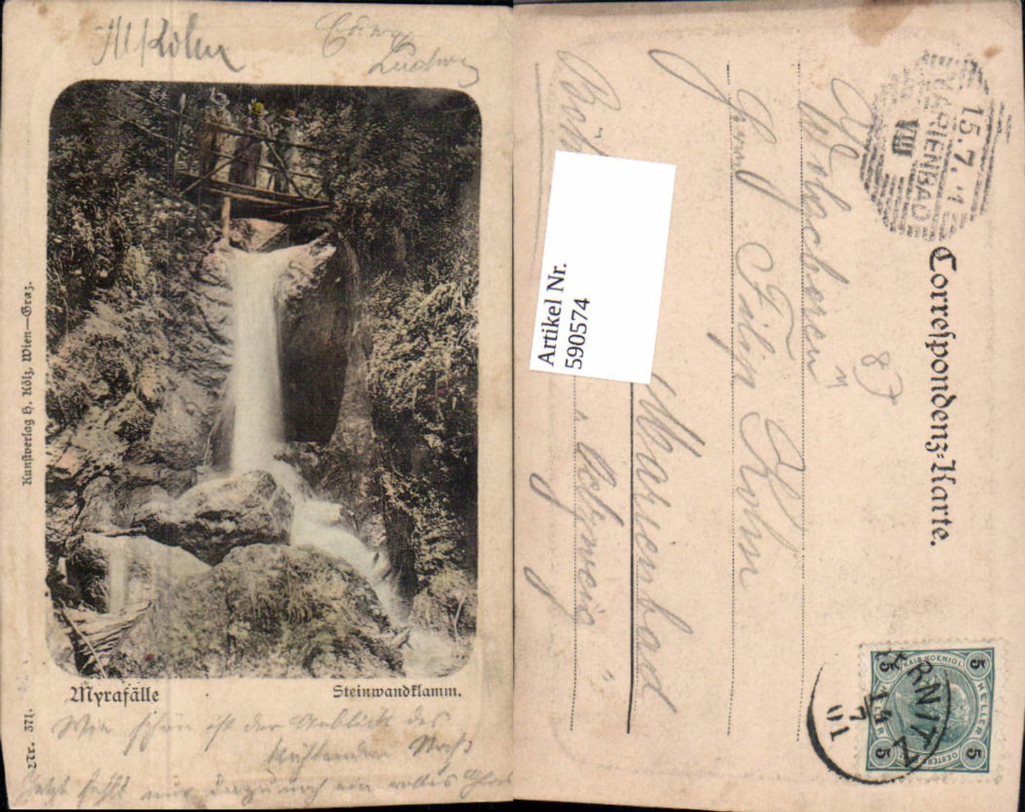 590574,Myrafall Mirafall Steinwandklamm Wasserfall Weissenbach an der Triesting