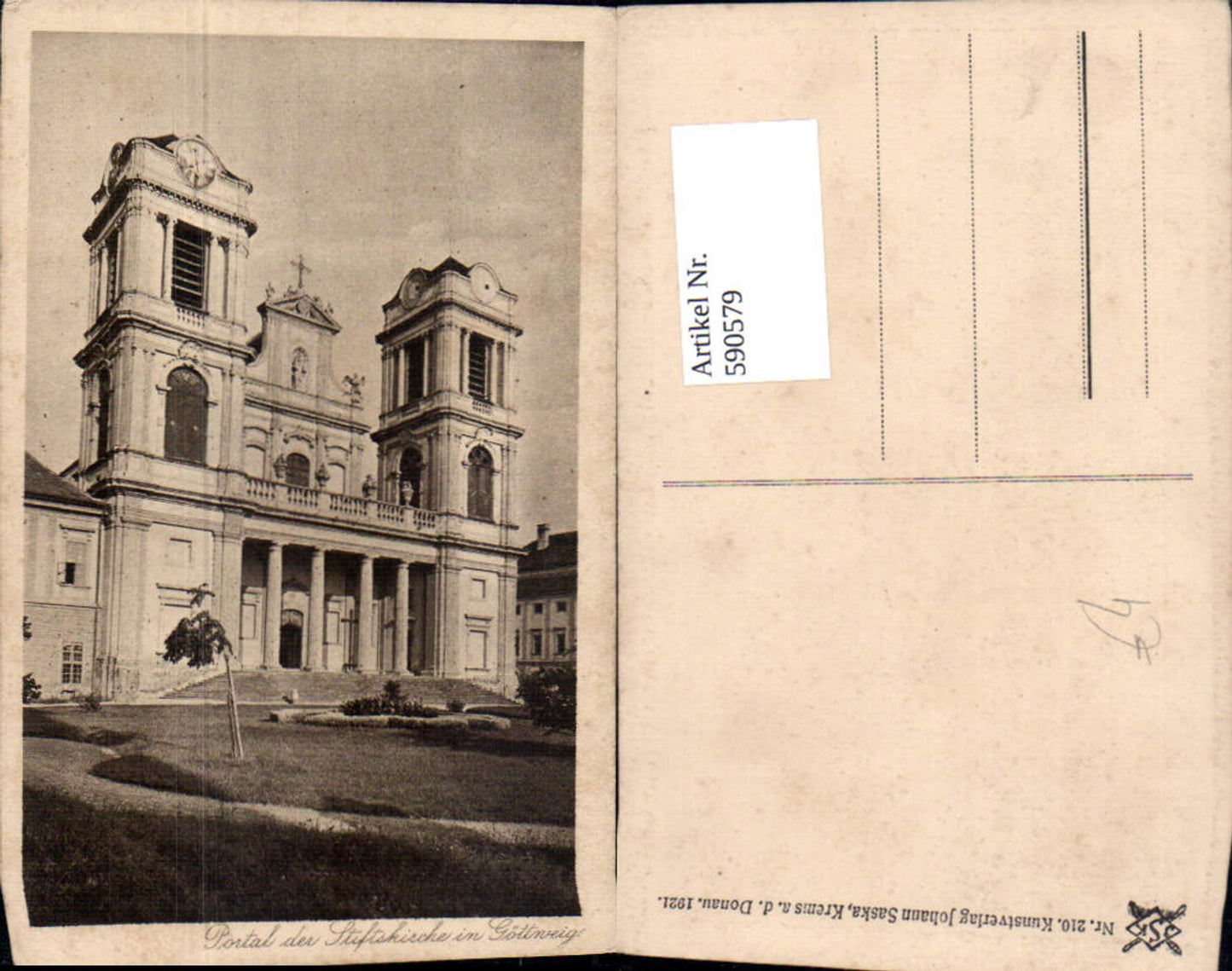 590579,Portal d. Stiftskirche Göttweig Furth bei Göttweig