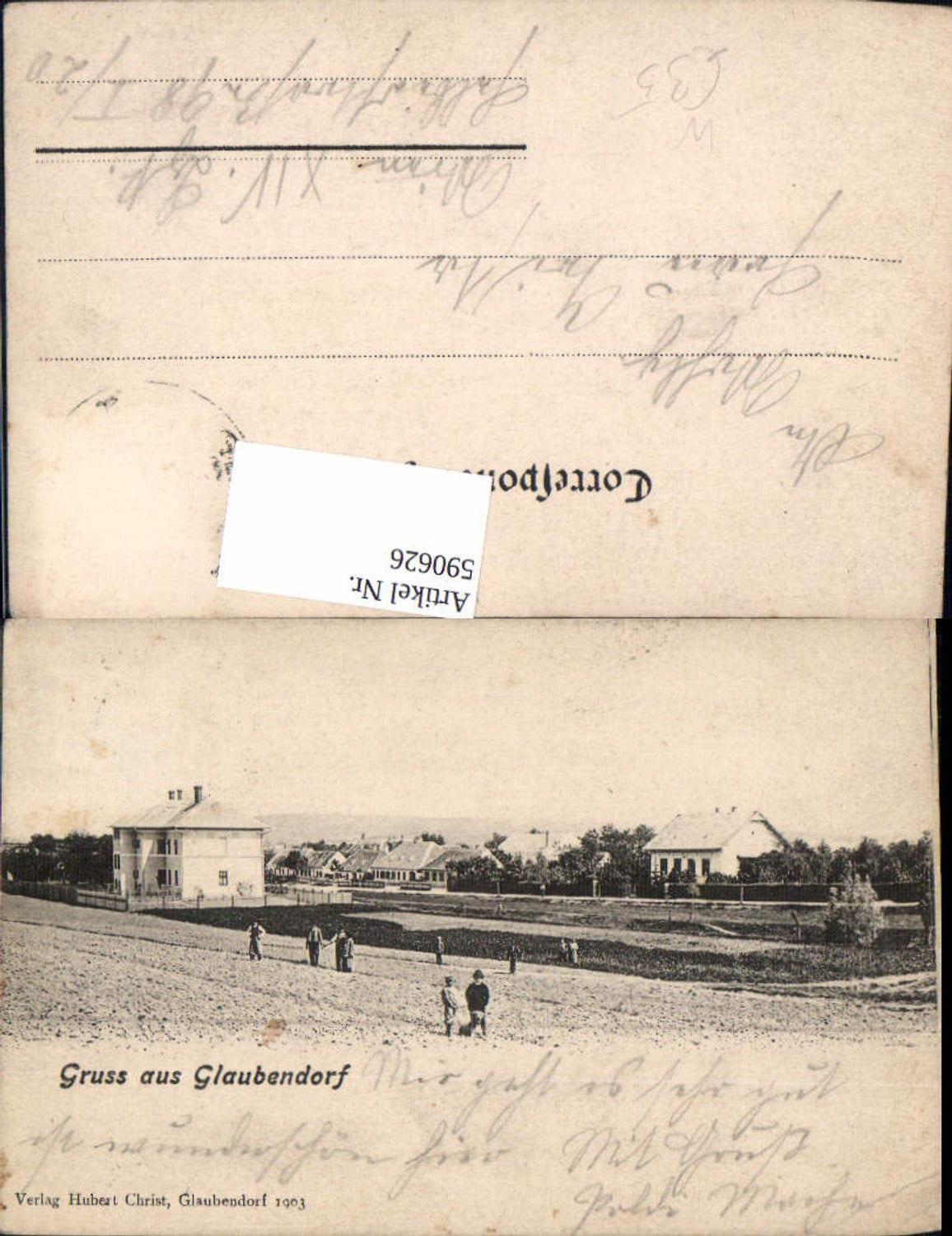 590626,Litho Glaubendorf Ansicht Heldenberg