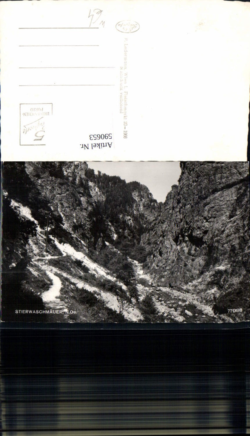 590653,Foto Ak Stierwaschmäuer Wienerbruck Annaberg