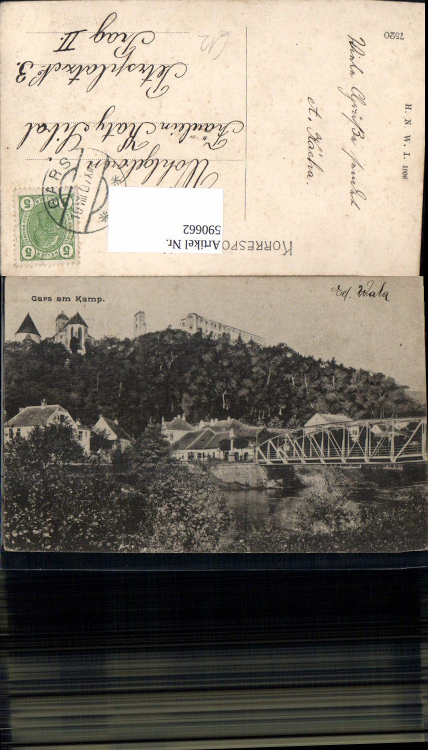 590662,Gars a. Kamp Ansicht Brücke Burg