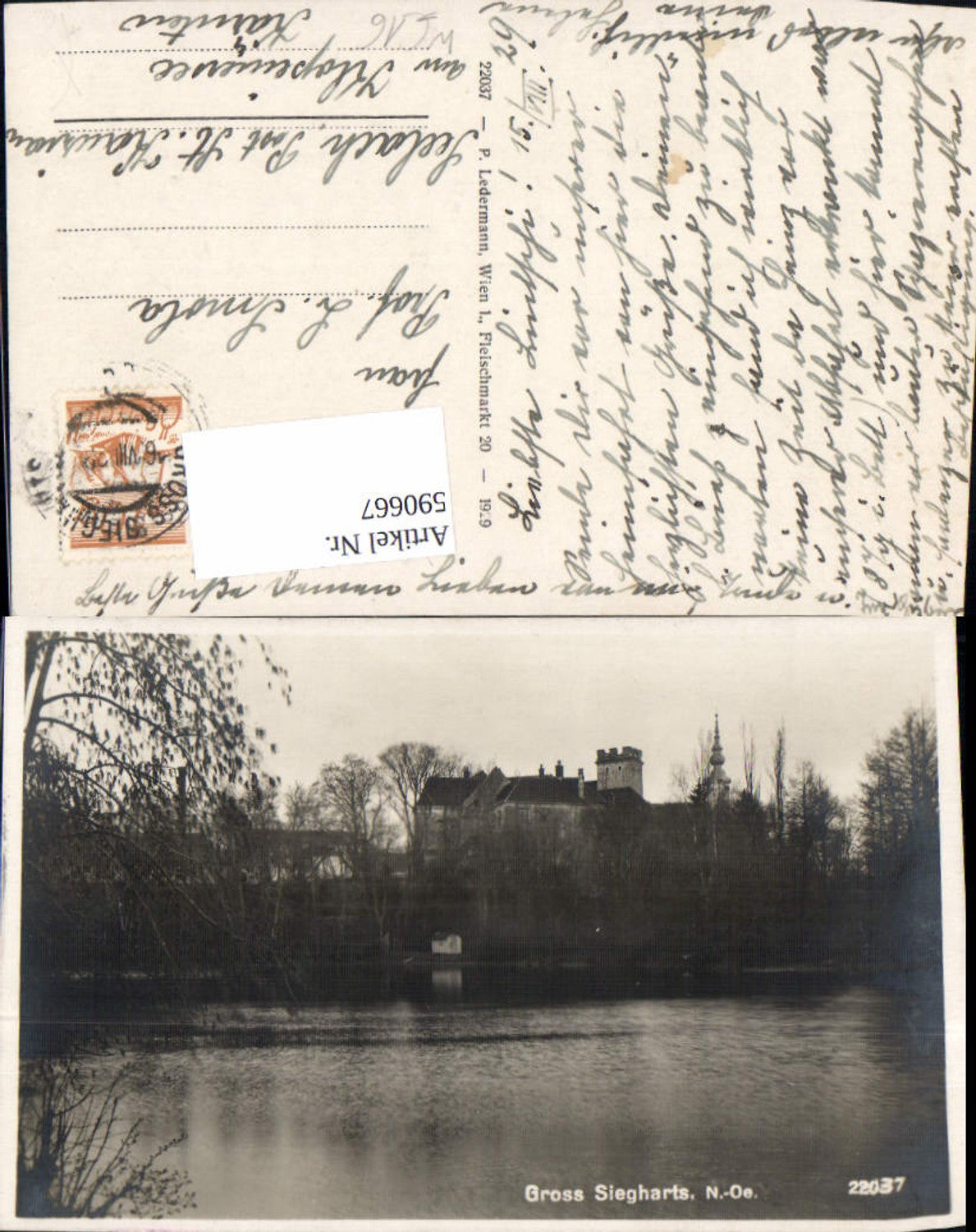 590667,Groß-Siegharts Ansicht m. Schloss
