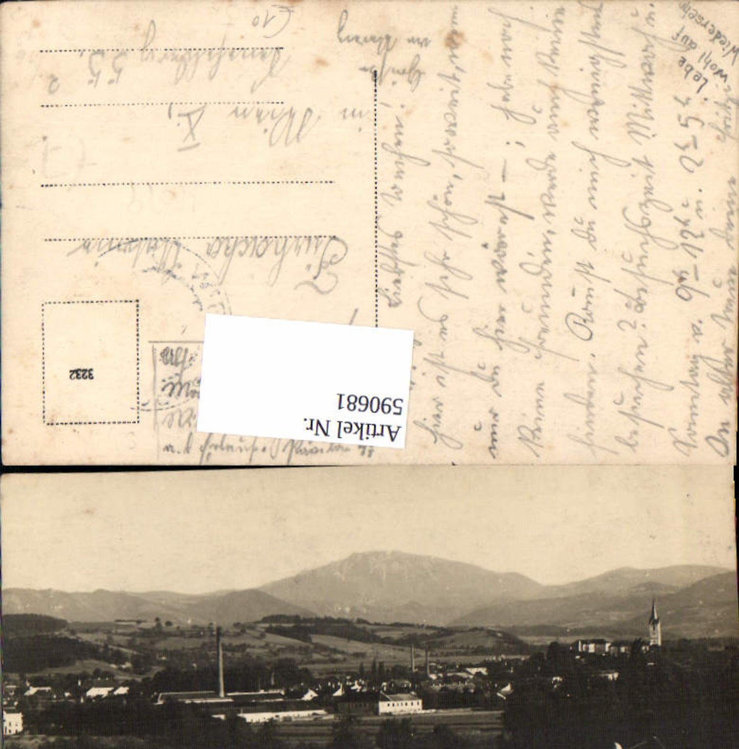 590681,Foto Ak Wieselburg a. d. Erlauf m. Ötscherpanorama Ötscher