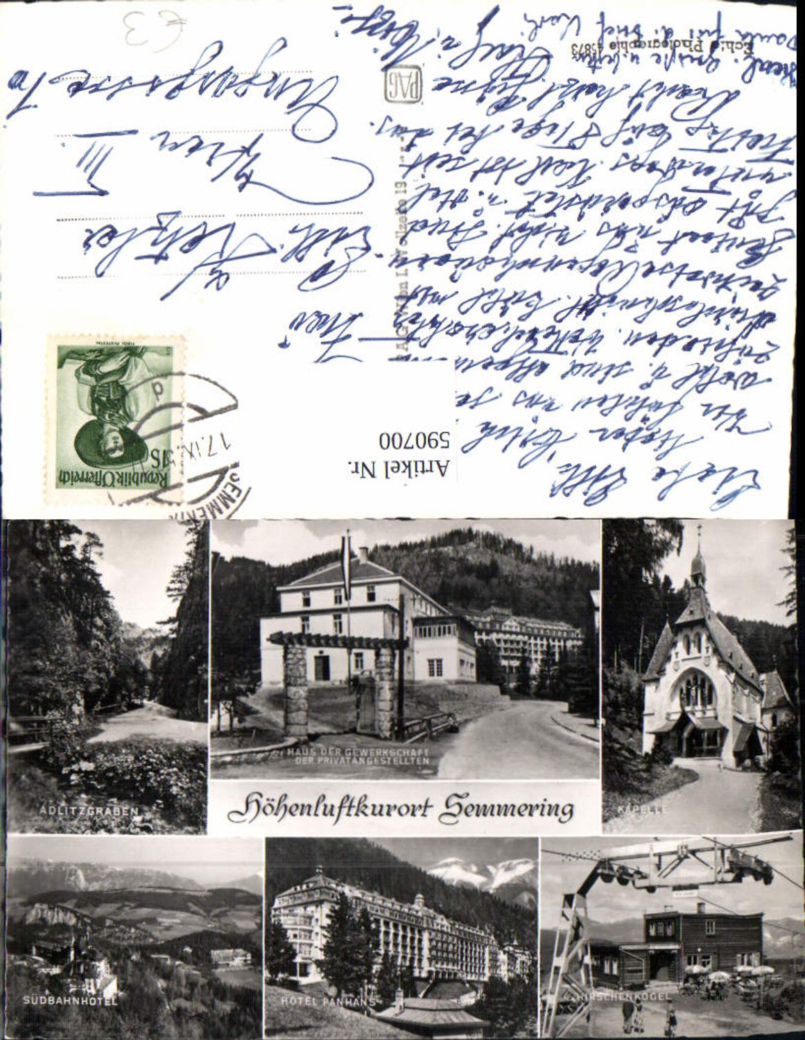 590700,Mehrbild Ak Semmering Adlitzgraben Kapelle Hirschenkogel