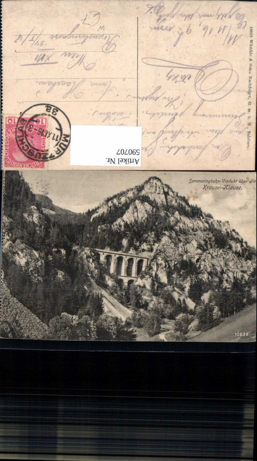 590707,Semmeringbahn Viadukt über d. Krausel-Klause Breitenstein