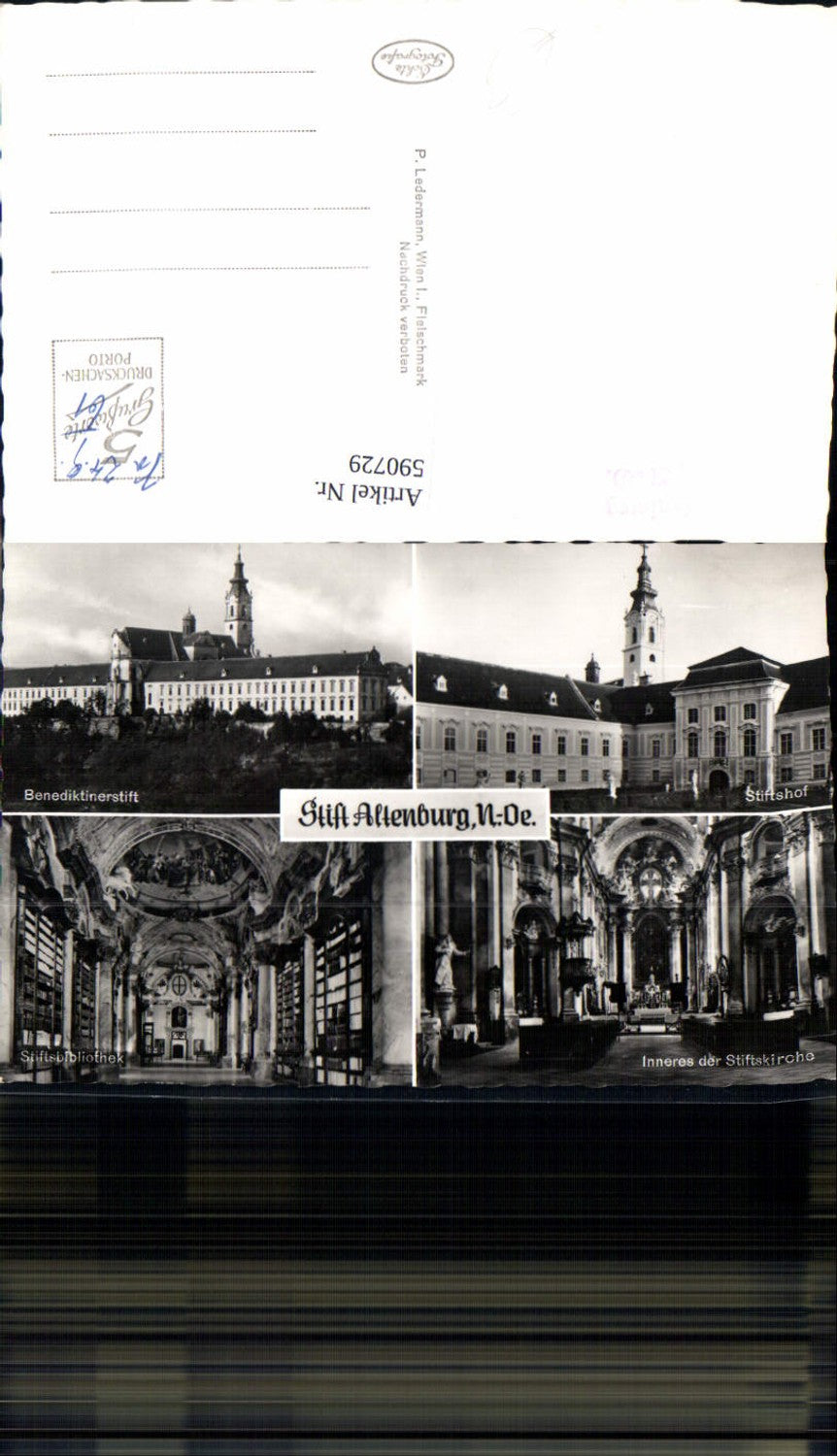 590729,Mehrbild Ak Stift Altenburg Inneres u. Bibliothek