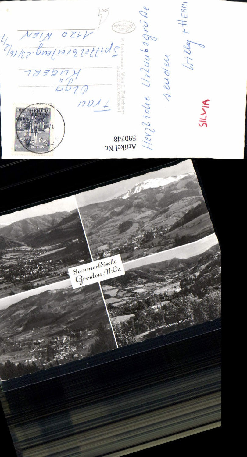 590748,Mehrbild Ak Gresten Schloss Stiebar