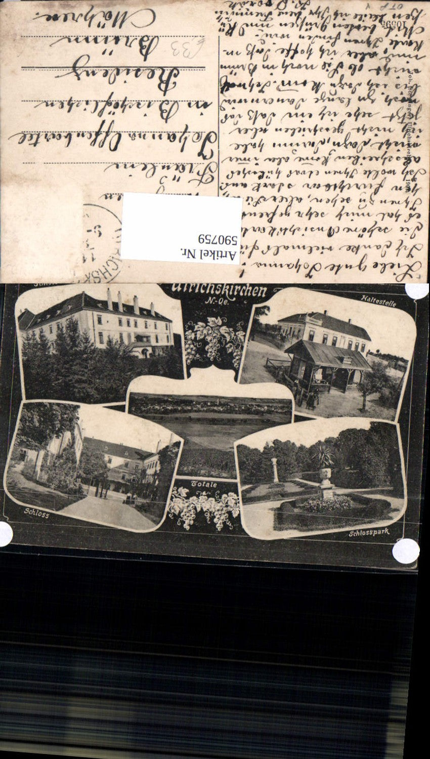 590759,Mehrbild Ak Ulrichskirchen Ulrichskirchen-Schleinbach Schloss Haltestelle