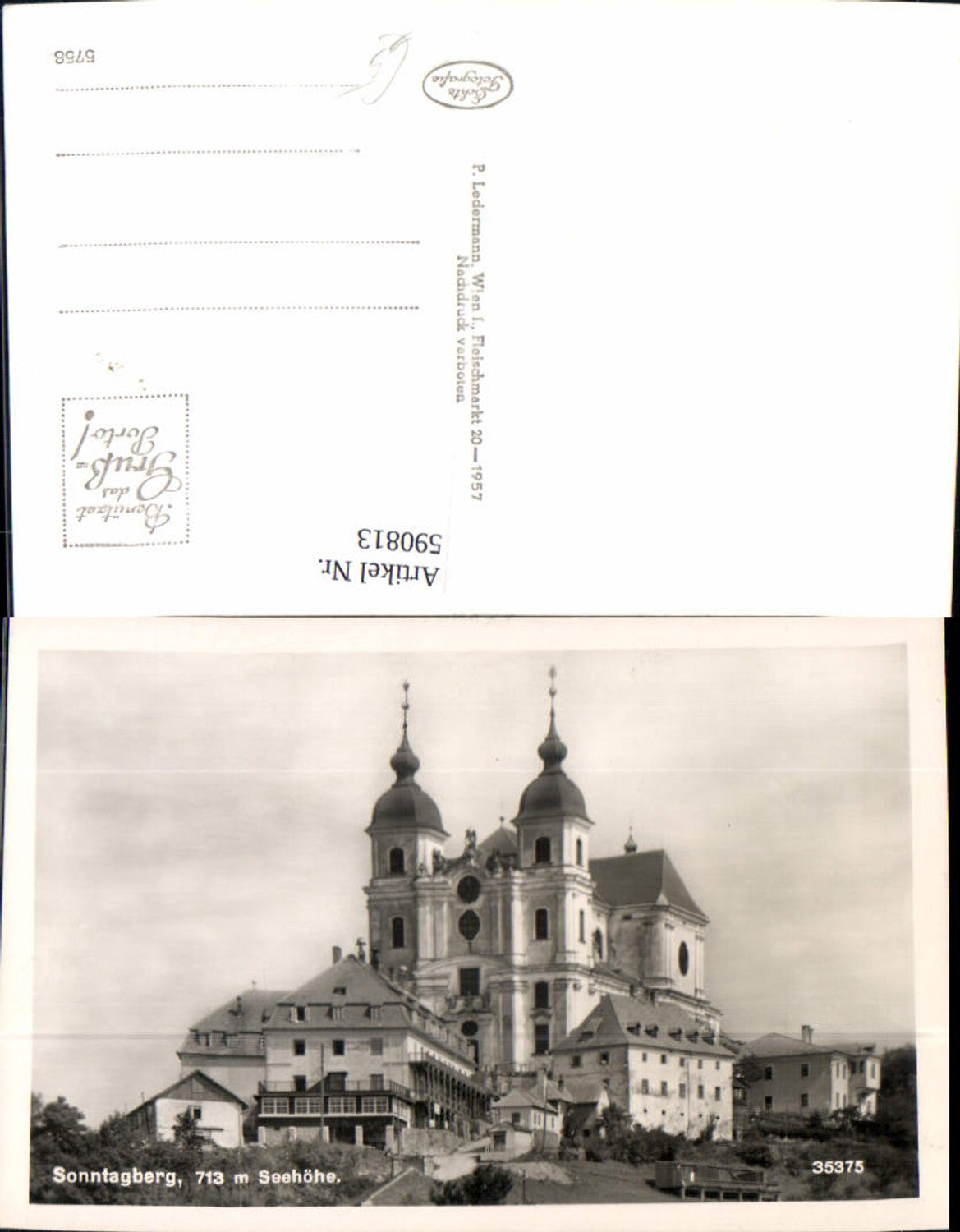 590813,Foto Ak Wallfahrtskirche Sonntagberg Kirche