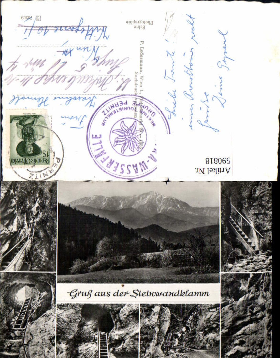 590818,Mehrbild Ak Steinwandklamm Leiter Stiege Weissenbach an der Triesting