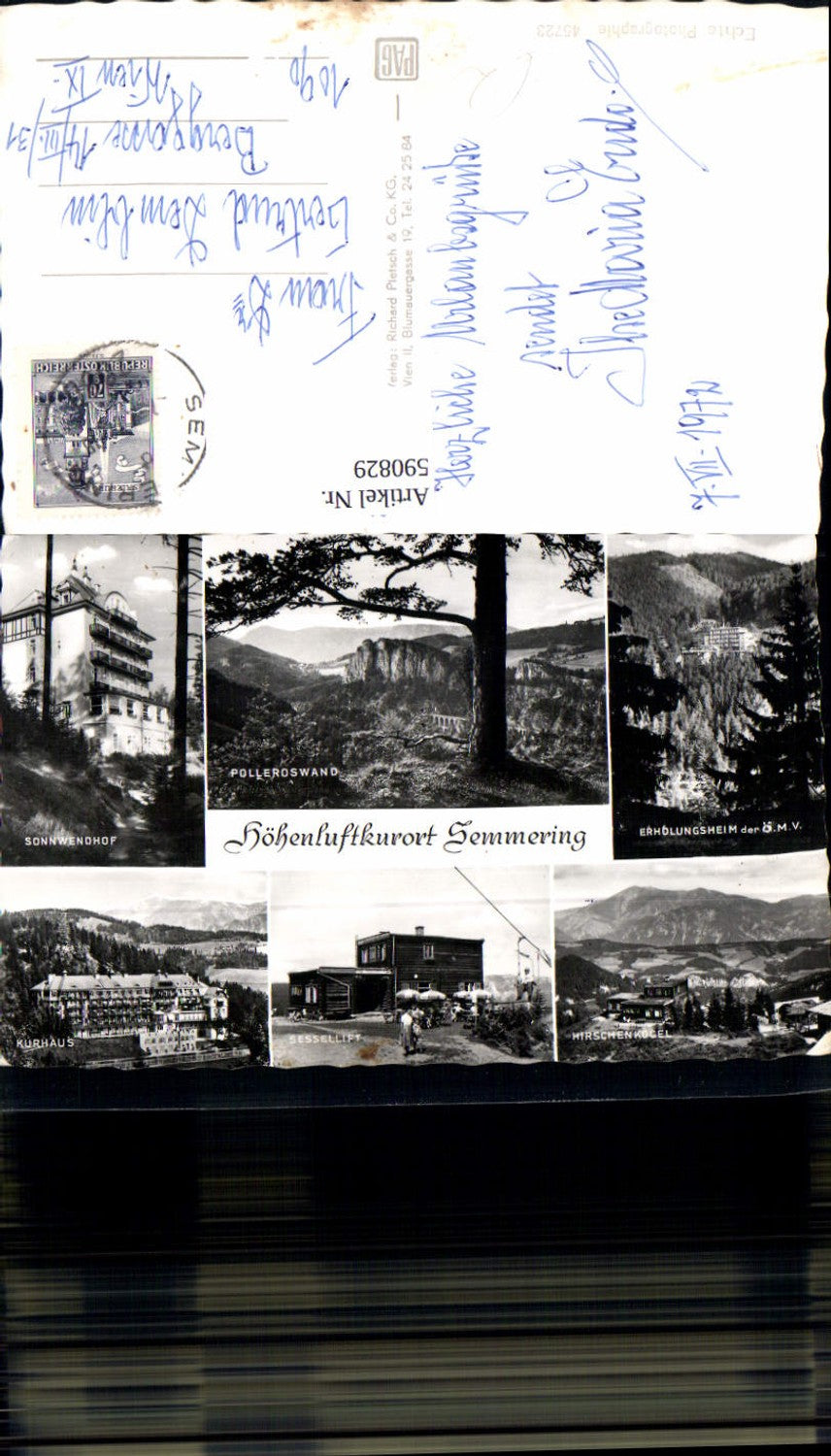 590829,Mehrbild Ak Semmering Sonnwendhof Polleroswand Hirschenkogel