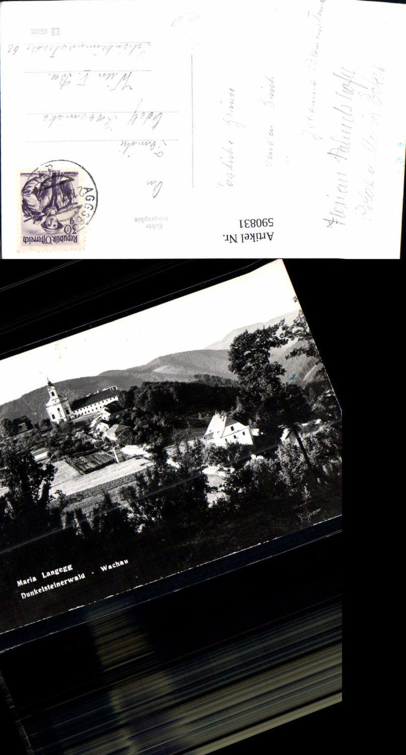 590831,Foto Ak Maria Langegg Bergern im Dunkelsteinerwald