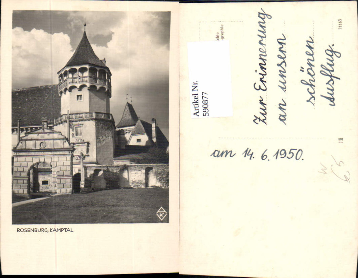 590877,Foto Ak Rosenburg Kamptal Burg Schloss Rosenburg-Mold