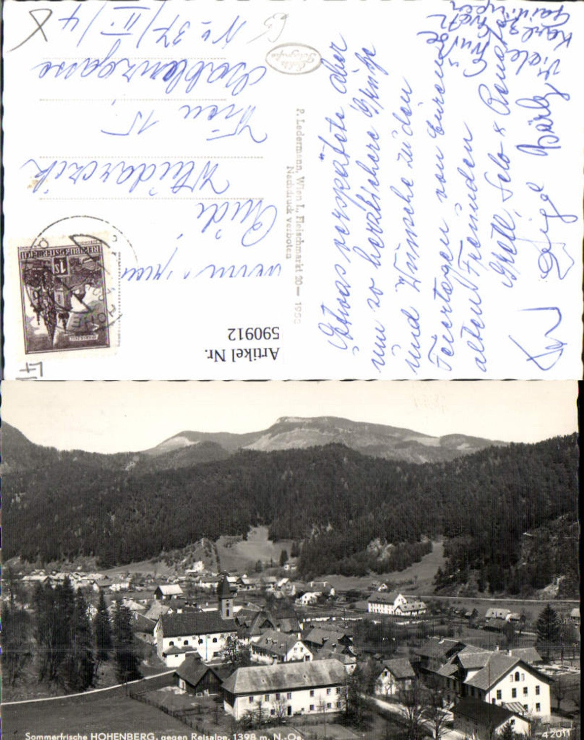 590912,Foto Ak Hohenberg geg. Reisalpe
