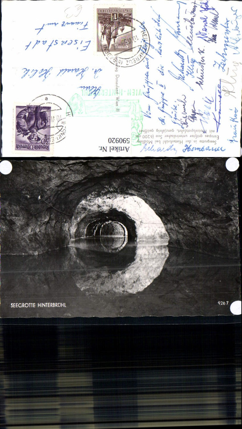 590920,Foto Ak Seegrotte Hinterbrühl Grotte