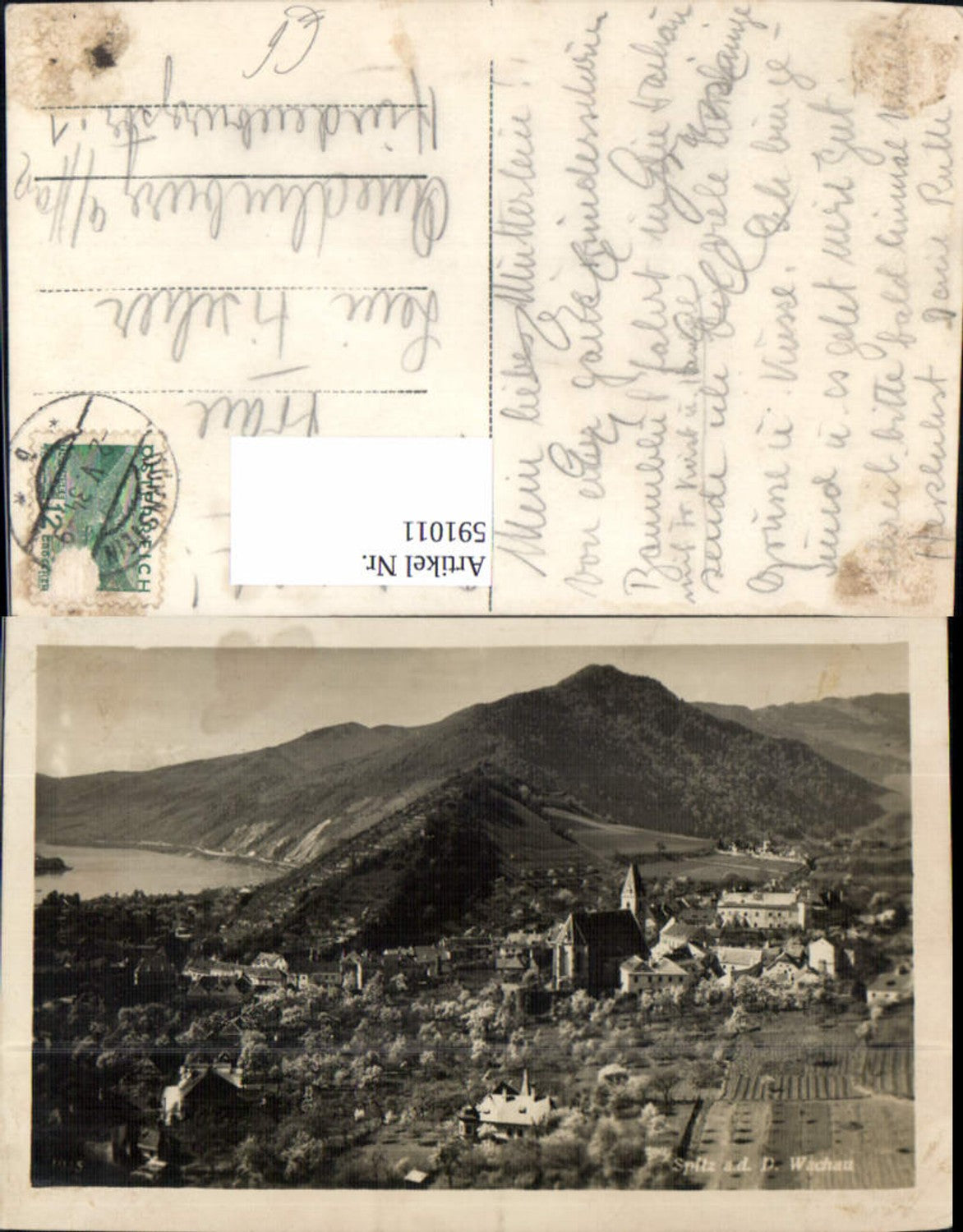 591011,Foto Ak Spitz a. d. Donau Wachau