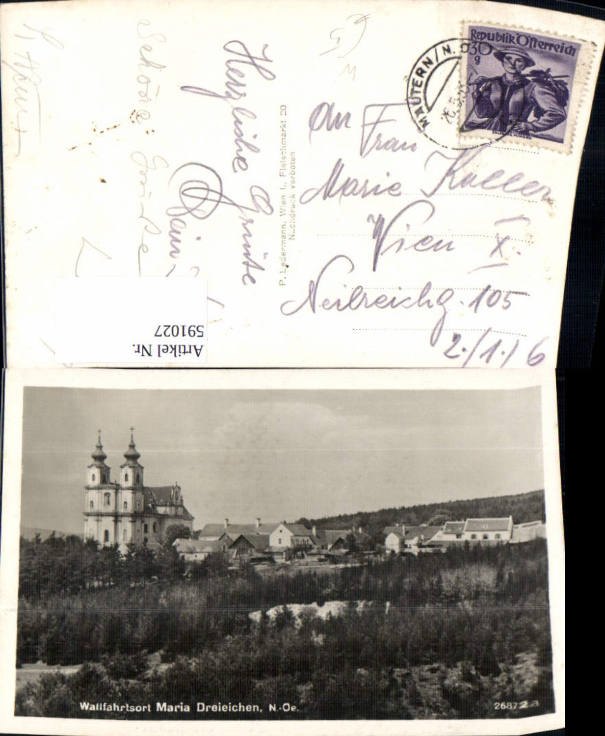 591027,Foto Ak Rosenburg-Mold Basilika Maria Dreieichen