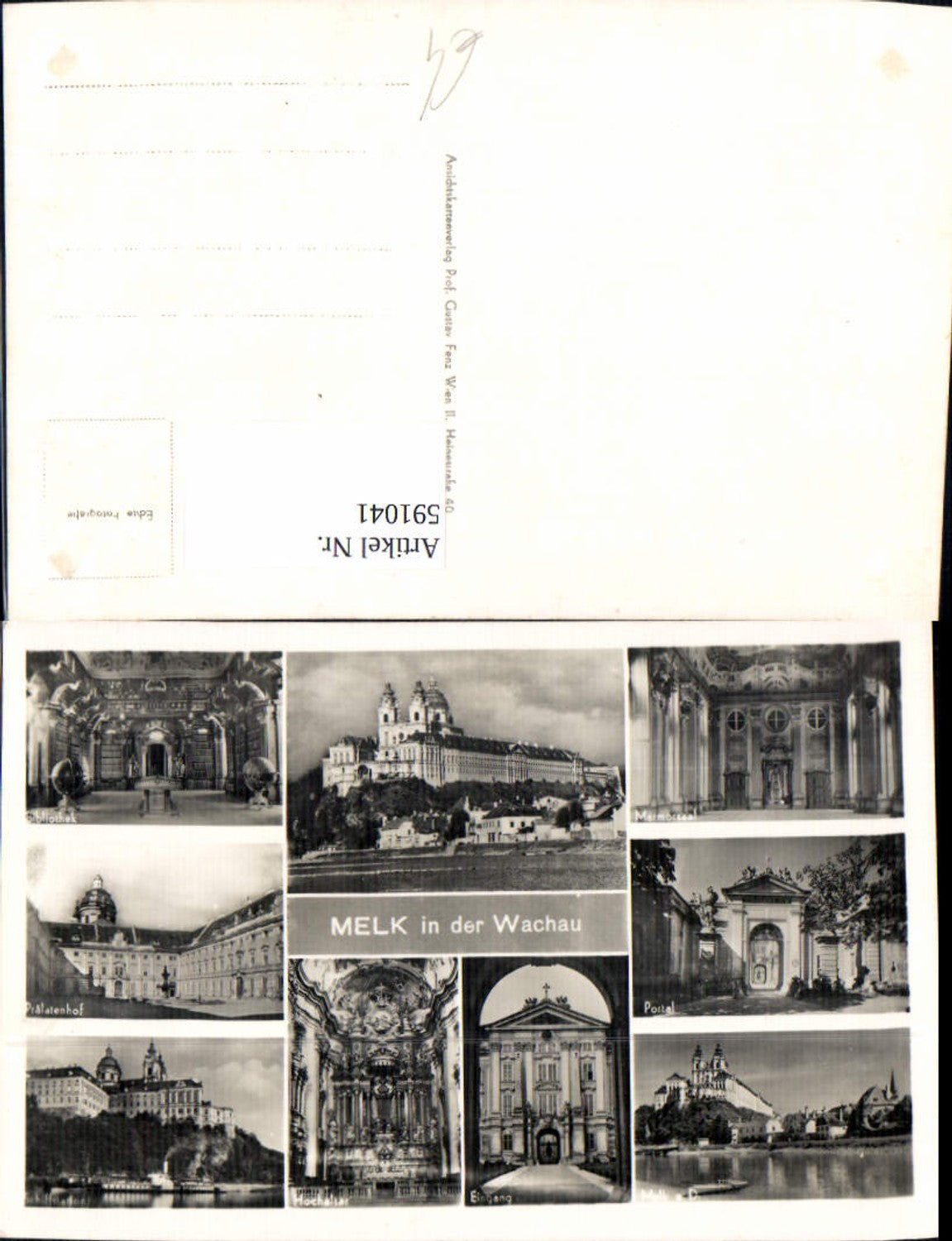 591041,Mehrbild Ak Melk i. d. Wachau Stift Bibliothek Marmorsaal Stift