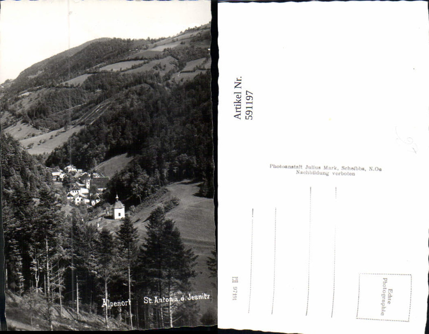 591197,Foto Ak St. Anton an der Jeßnitz Totale