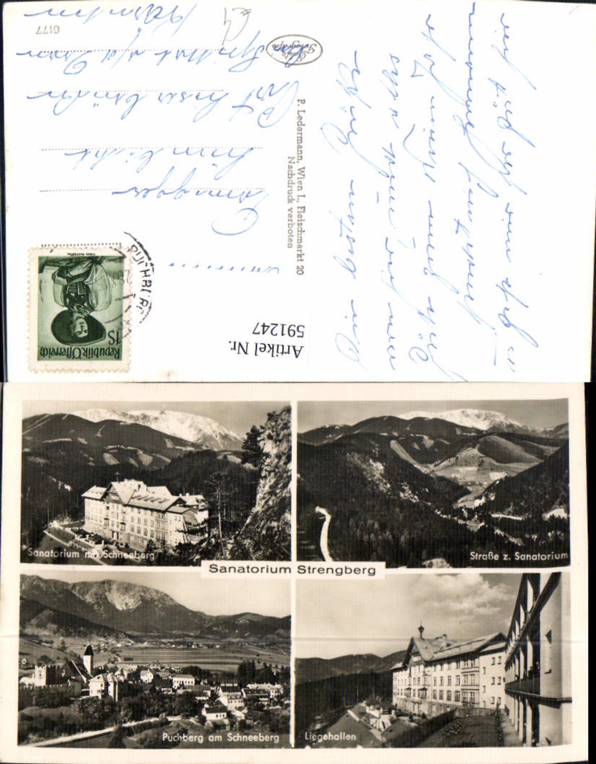 591247,Mehrbild Ak Sanatorium Strengberg Puchberg a. Schneeberg Liegehallen