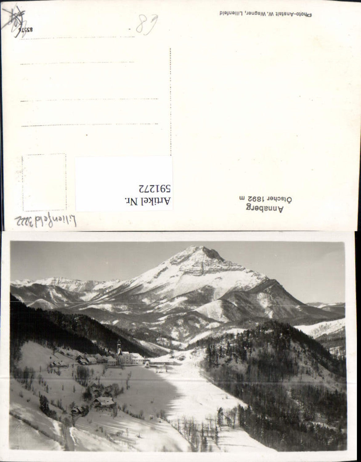 591272,Foto Ak Annaberg m. Ötscher Winterpartie