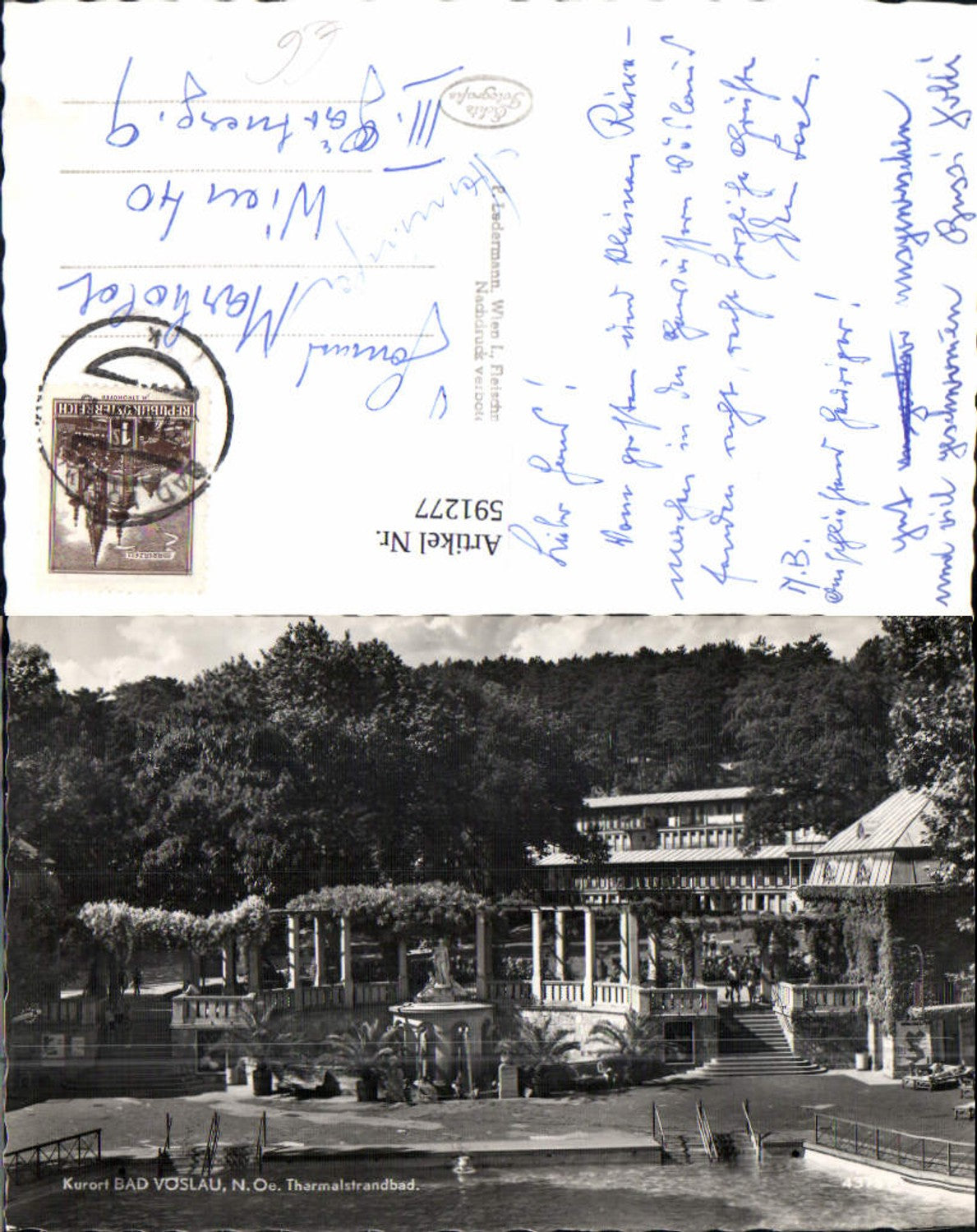 591277,Foto Ak Bad Vöslau Thermalstrandbad Schwimmbad