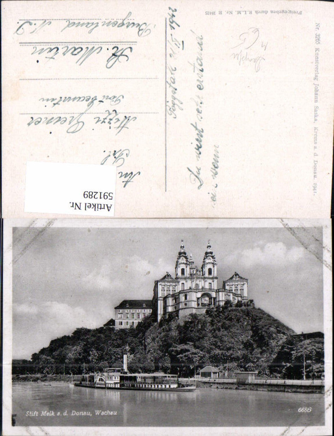 591289,Stift Melk a. d. Donau Wachau Schiff Dampfer Dürnstein