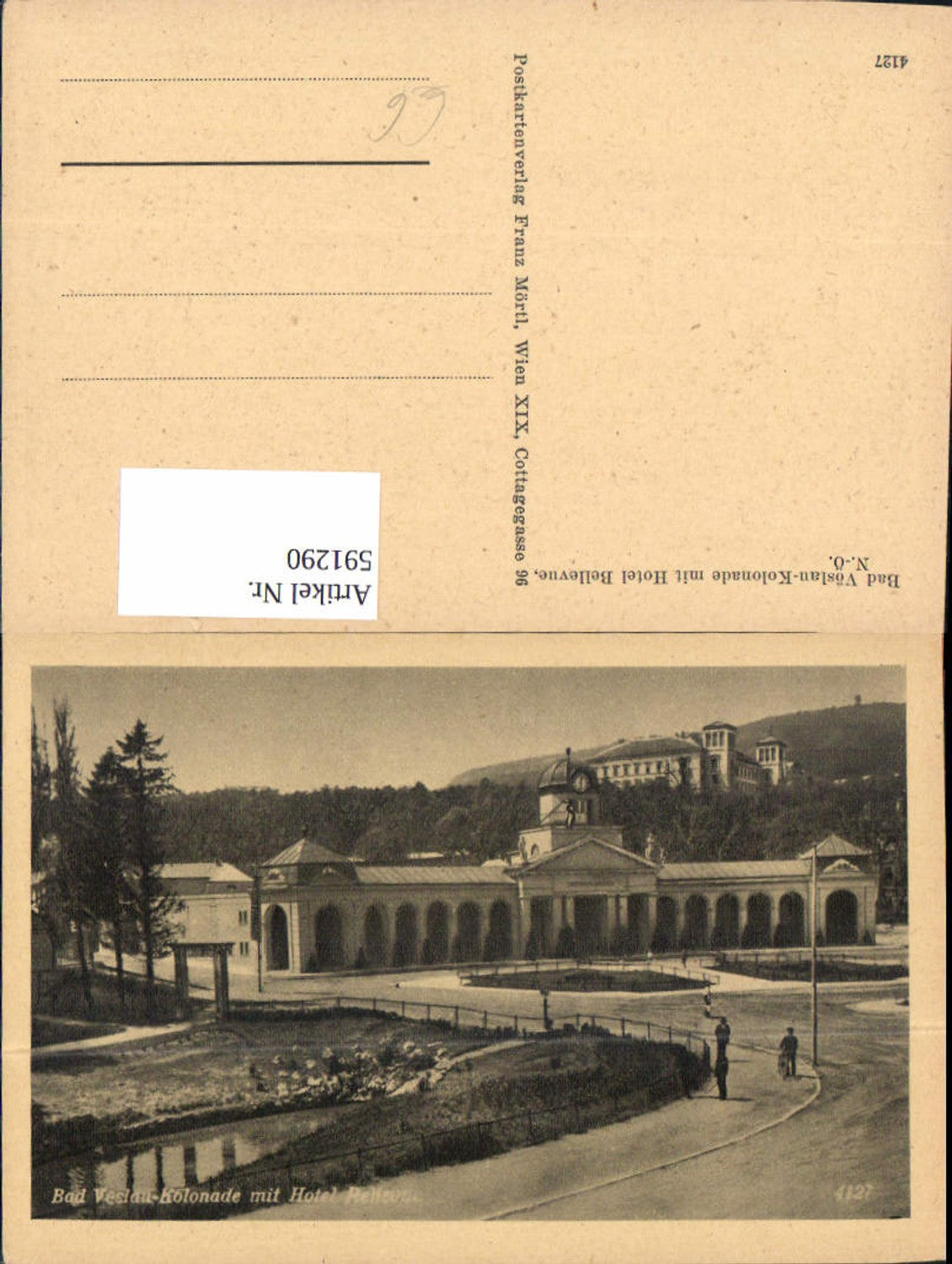 591290,Bad Vöslau Kolonade m. Hotel Bellevue